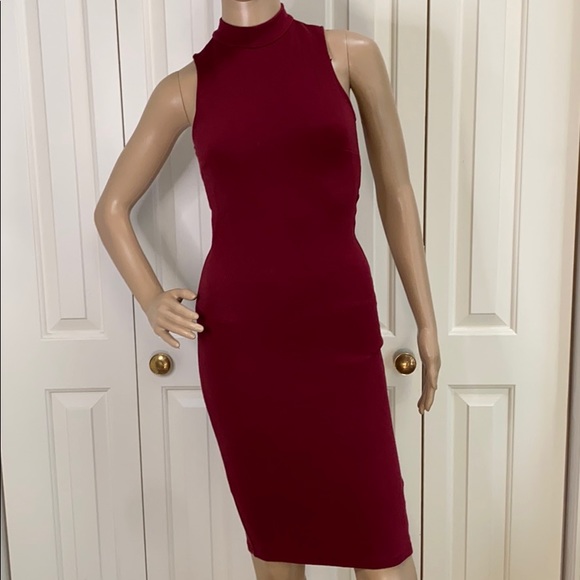 Sole Mio Dresses & Skirts - Sole Mio M bodycon sleeveless maroon dress